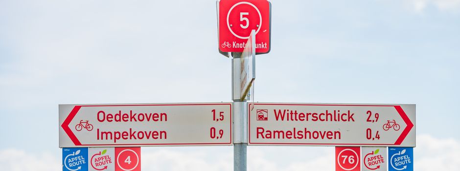 Radeln nach Zahlen im Rheinland: So geht's mit der Radwegebeschilderung