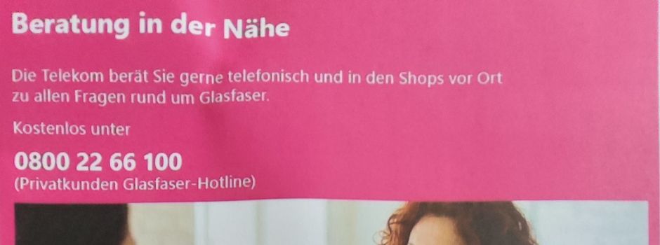 Termin Beratung Glasfasernetz abgesagt!!