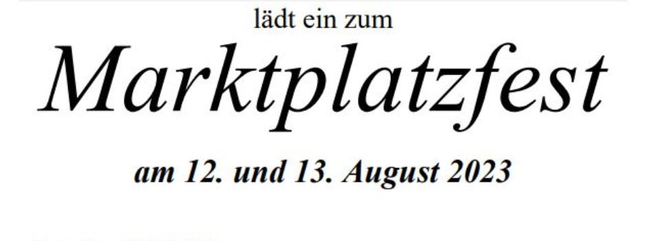 47. Marktplatzfest in Hirschau