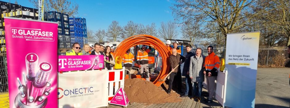 Spatenstich zum Glasfaserausbau