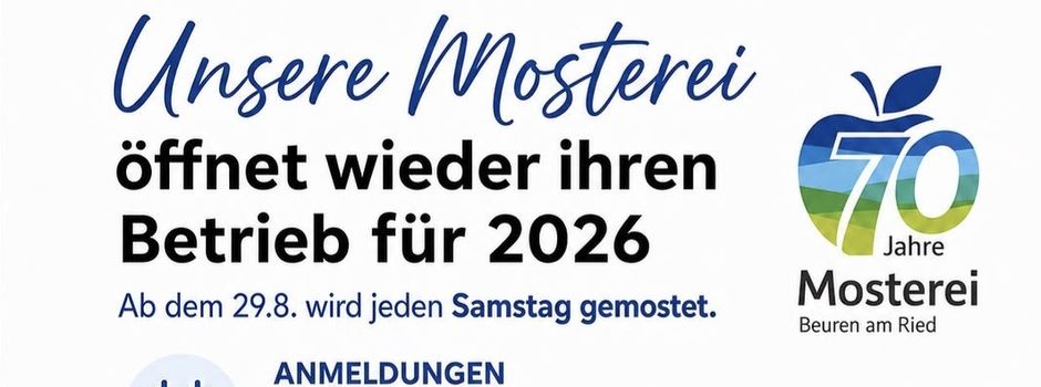 Mosterei öffnet den Betrieb
