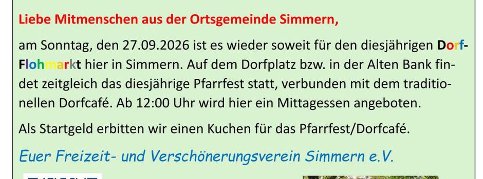 Dorf Flohmarkt 2026