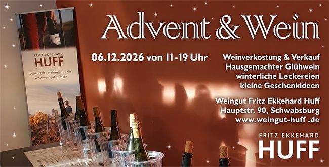 Vorweihnachtlicher Aktionstag: „Advent & Wein“ im Weingut Huff