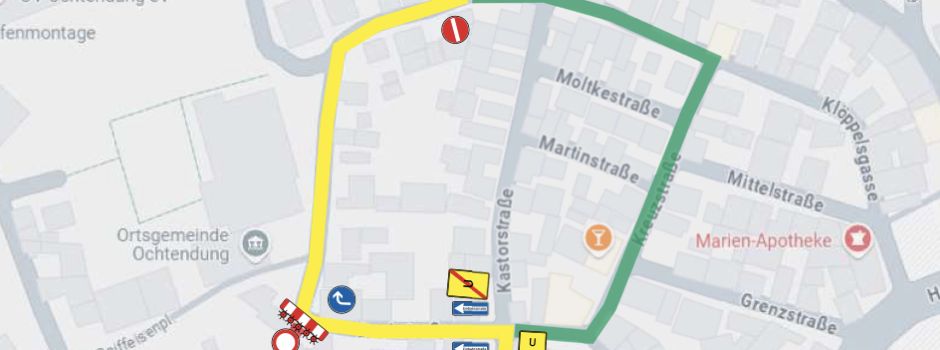 Einbahnstraßenregelung Teilbereich  Klöppelsgasse