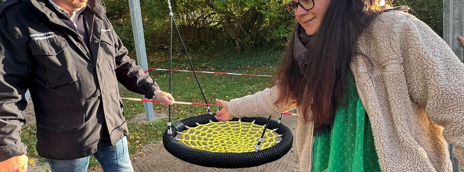 Neue Nestschaukel sorgt für Begeisterung in der Dorfstraße