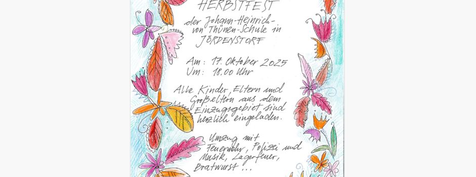 Herbstfest der Johann-Heinrich-von Thünen-Schule Jördenstorf
