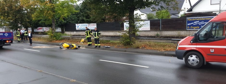 Unfall in Mondorf: Motorradfahrer schwer verletzt