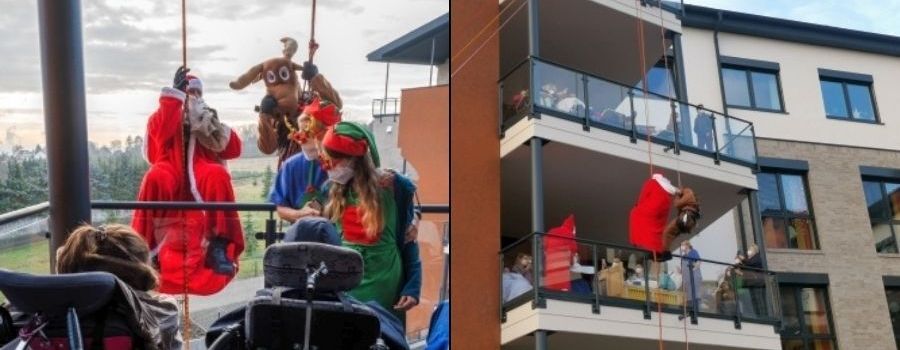 Für schwerkranke Kinder: Wiesbadener Feuerwehr seilt sich auf Balkon ab