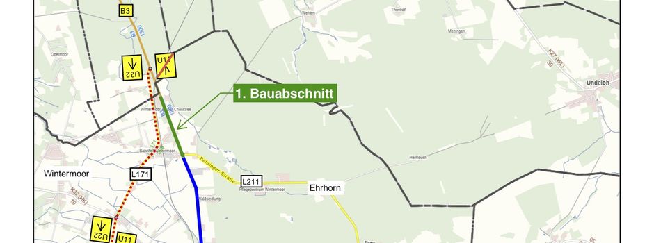 Bauarbeiten an der Bundesstraße 3