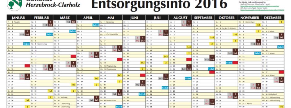 Abfallentsorgung 2016