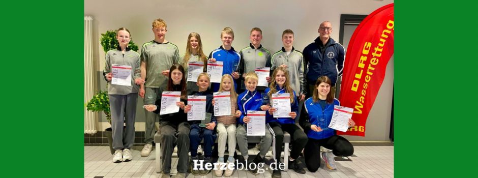 Erfolgreiches Wochenende bei den Bezirksmeisterschaften für die DLRG Herzebrock-Clarholz