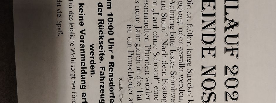 Punschlauf am 04.01.2026 / 10:00 Uhr Start