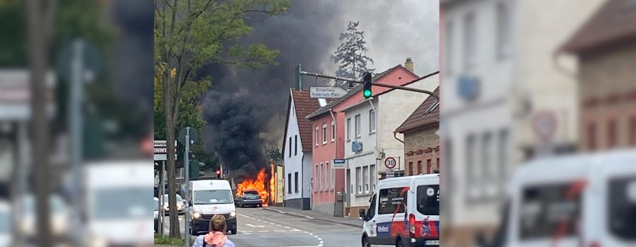 Brand in Mainz-Finthen
