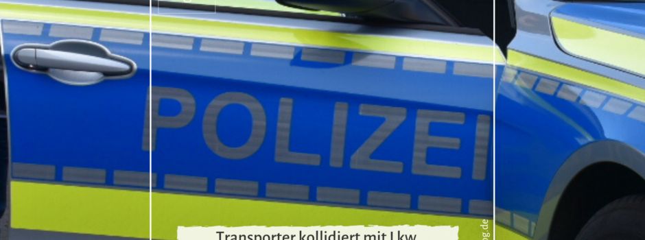 Transporter kollidiert mit Lkw - Ein Schwerverletzter