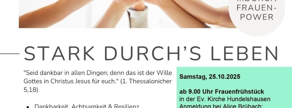 Stark durch’s Leben – Ein Tag für Frauen mit Laura Bayer

