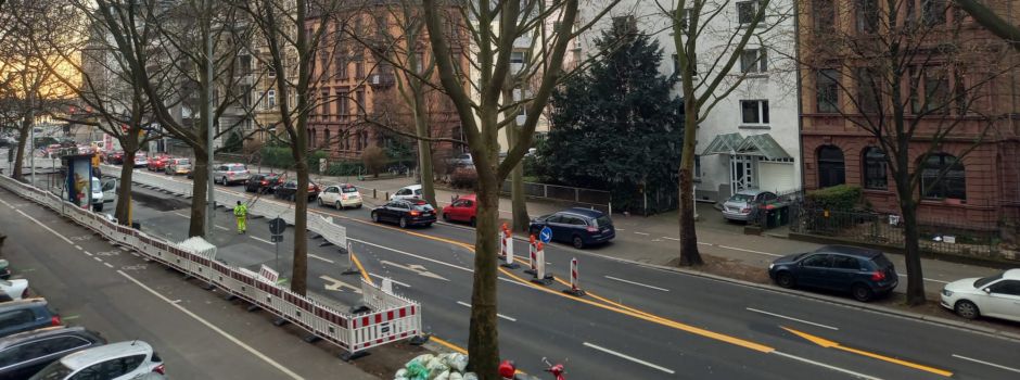 Sperrungen in der Rheinallee haben begonnen