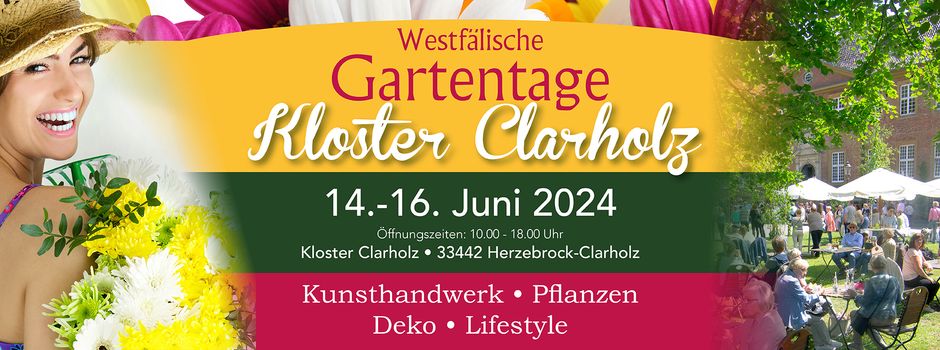 Westfälische Gartentage am Kloster Clarholz vom 14. bis 16. Juni 2024