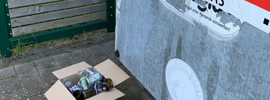 Richtige Glasentsorgung für manche Niederkasseler nicht möglich?