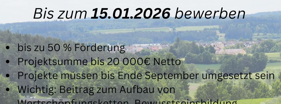 Förderaufruf Verfügungsrahmen Öko-Projekte