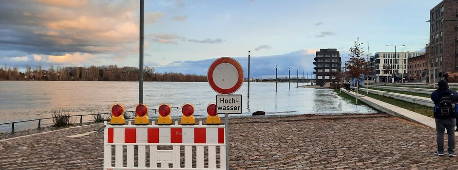Rhein: Hochwassermeldestufe 2 in Mainz erreicht