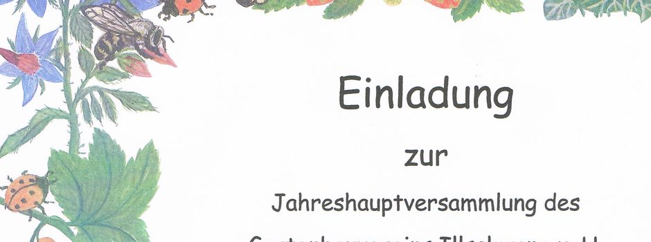 Einladung zur Jahreshauptversammlung des Gartenbauvereins Illschwang