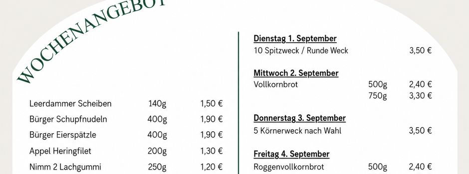 Wochenangebot Bäckerei Dexheimer