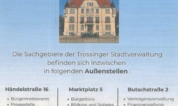 Rathaus Trossingen ist umgezogen