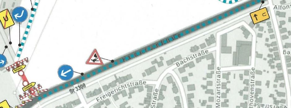 Rückbau Feldweg aufgrund des Neubaus der Ortsumgehungsstraße
