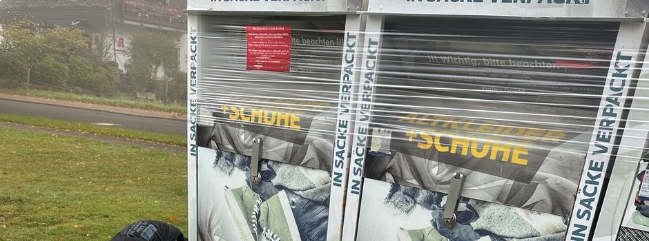 Hinweis zu außer Betrieb genommenen Kleidercontainern