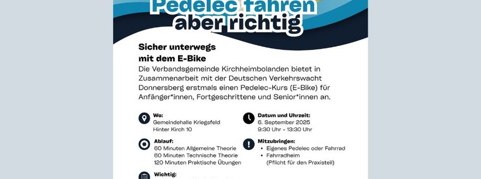 Pedelec fahren - aber sicher!