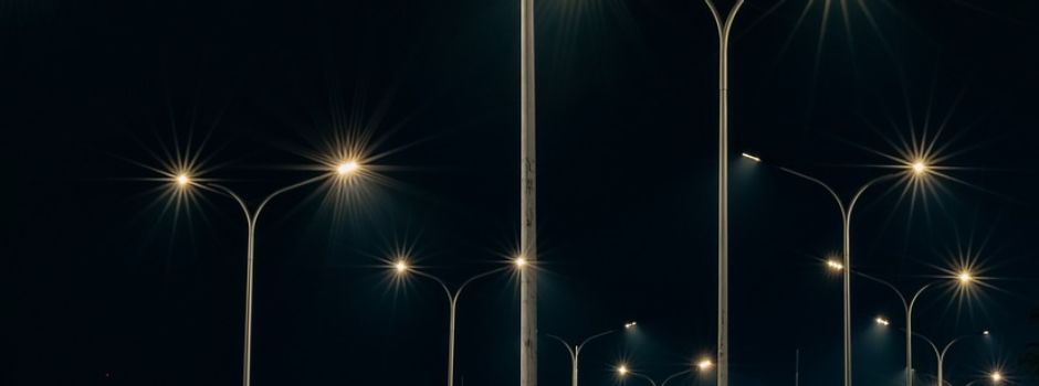 Defekte Straßenbeleuchtung