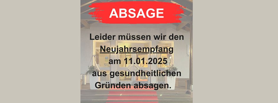 Absage des Neujahrsempfangs