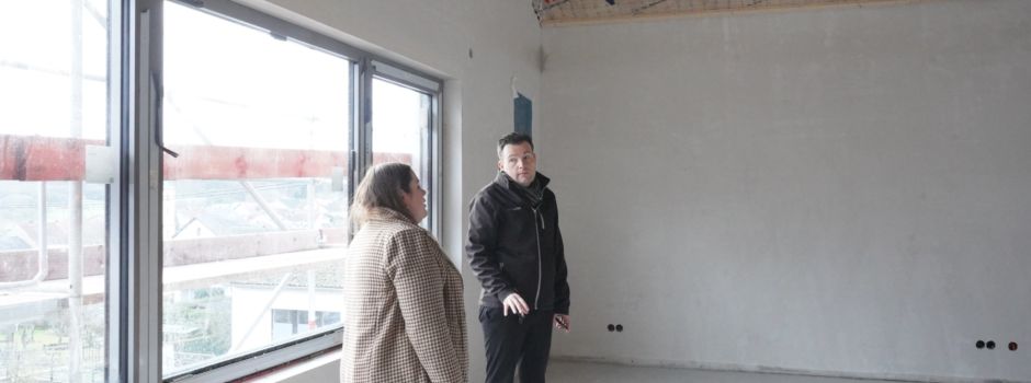 Arbeiten am Erweiterungsbau der Kita Gerlfangen schreiten planmäßig voran