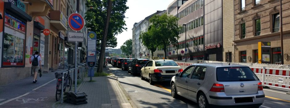 Baustelle in Binger Straße führt zu Verkehrschaos in Mainzer Innenstadt