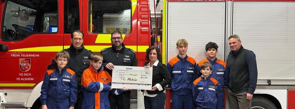 Tennisclub spendet 300€ an die Jugendfeuerwehr Alsheim 
