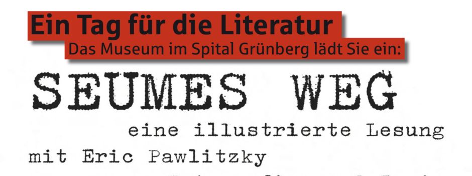 SEUMES WEG Illustrierte Lesung mit Eric Pawlitzky
