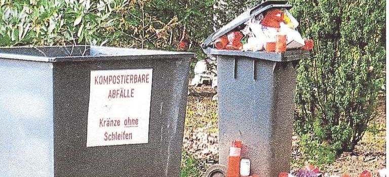 Müllentsorgung auf den Friedhöfen