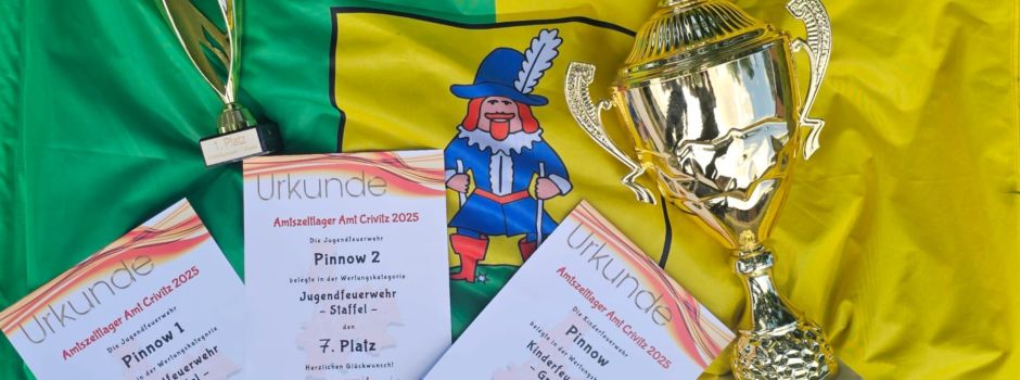 Großer Erfolg beim Amtszeltlager - Kinderfeuerwehr Pinnow sicherte sich den 1. Platz, die Jugendfeuerwehr Platz 7. & 10.