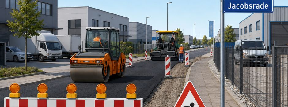 Asphaltierungsarbeiten - Vollsperrungen in der Jacobsrade