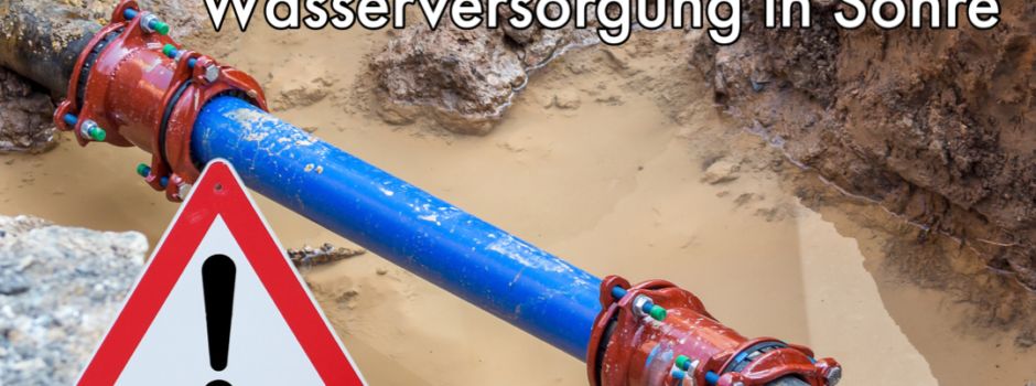 Wasserrohrbruch in der Ortschaft Söhre