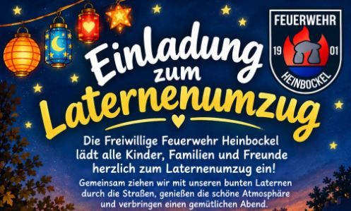 Laternenumzug in Heinbockel am 16.10.26 um 18:30 Uhr