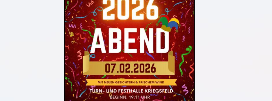 Kartenvorverkauf "Bunter Abend 2026" startet am 11.01.2026