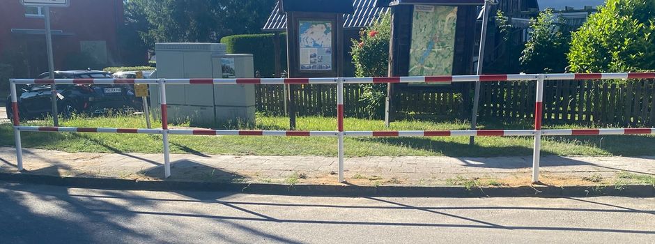 Neues Geländer an der Kreuzung zwischen Schule und Bürgerhaus