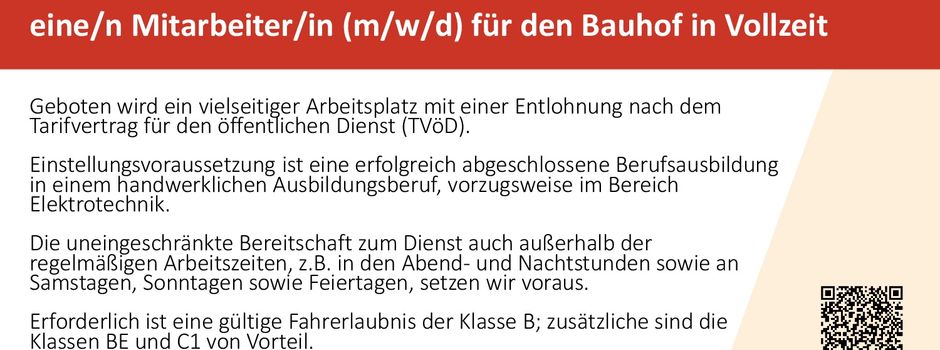 Stellenanzeige