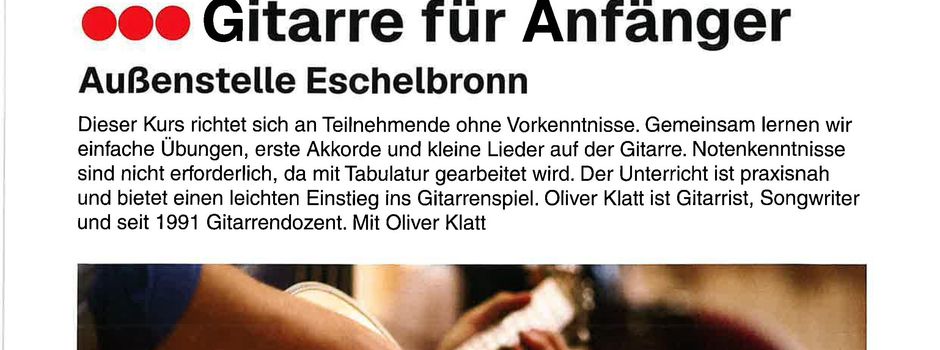 Gitarre für Anfänger