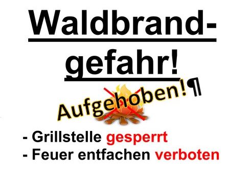 Aufhebung Sperrung Grillstellen - ganzes Kreisgebiet