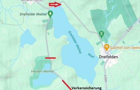 Verkehrssicherung Dreifelder Weiher