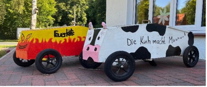 Kleine Rennfahrer bei den 
Schlaufüchsen im Hort Bötersen