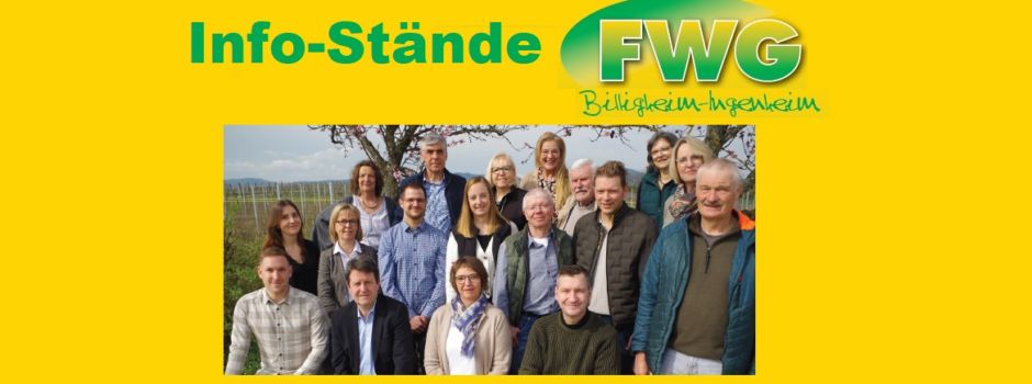 Infostände der Freien Wählergruppe