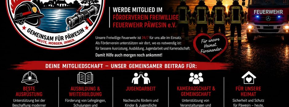 Fördermitglied der Feuerwehr werden!